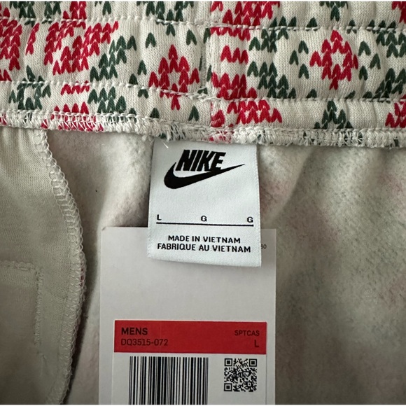 Nike Sportswear Club Fleece Jogger Pants Beige Red - Picture 7 of 7